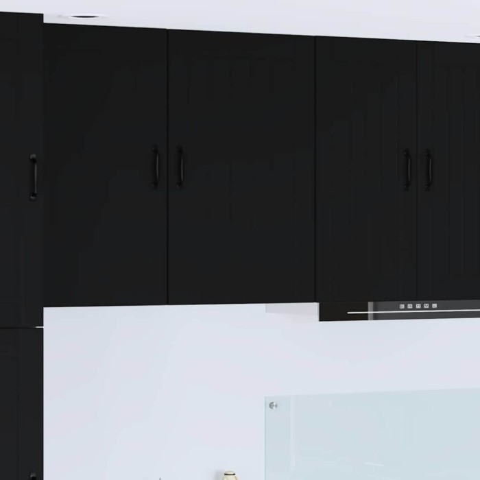 vidaXL Dulap suspendat de bucătărie cu raft Negru 50 x 31 x 80 cm 885036