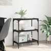 VidaXL Dulap pentru cărți Stejar negru 60 x 33 x 71 cm Lemn compozit