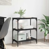 VidaXL Dulap pentru cărți Stejar negru 60 x 33 x 71 cm Lemn compozit