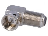 Adaptor F soclu-mufă unghi 90&deg; 75&Omega; 1GHz