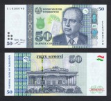 TADJIKISTAN █ bancnota █ 50 Somoni █ 2021 █ P-26d █ POLYMER █ UNC █ necirculata