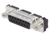 Conector D-Sub 15 PIN Soclu Mamă PCB Drept THT