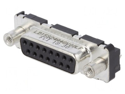 Conector D-Sub 15 PIN Soclu Mamă PCB Drept THT foto