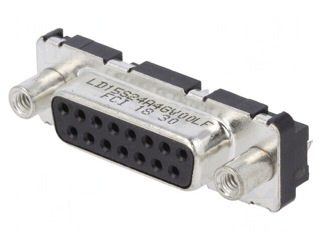 Conector D-Sub 15 PIN Soclu Mamă PCB Drept THT