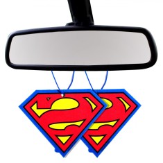 Odorizant Auto, Superman, Vanilie, Set 2 Bucați, 12x6cm