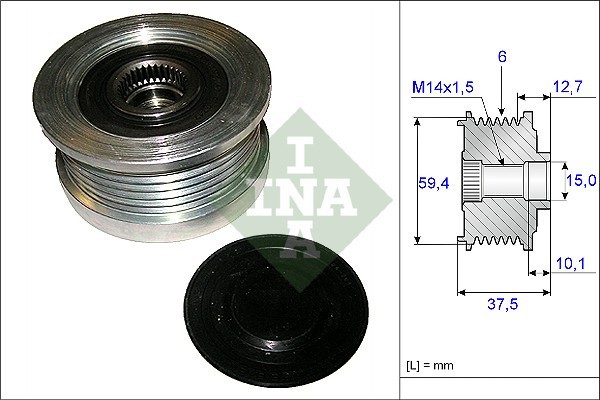 INA 535 0110 10 Sistem roata libera, generator