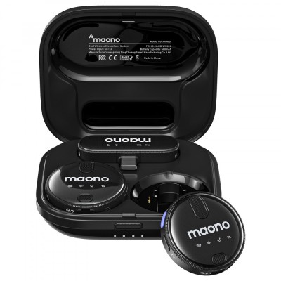 Lavaliera wireless dubla Maono WM620, Double Noise Cancellation, Sistem cu mufa Usb C foto