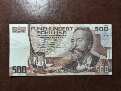 AUSTRIA 500 SCHILLING 1985 foto