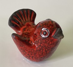 PASĂRE din CERAMICA suedeza STUDIO NORRMANS MOTALA, sfarsit de sec. 20, (defect)