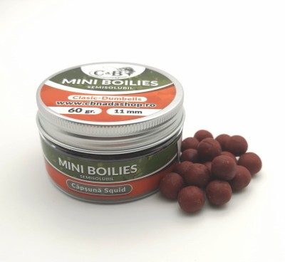 Boillies C&amp;amp;B Mini Semisolubil Strawberry Squid 11mm 60g foto