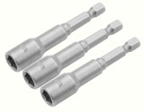 Set 3 Mufe Magnetice Piulita 14mm Tolsen Otel 40Cr Biti Hexagonali 1/4&quot;