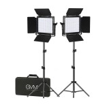 Cumpara ieftin Kit 2 Panouri Bi Color GVM 880RS, 752 LED, trepiezi 200 cm inclusi, geanta transport si accesorii, Dactylion