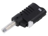 Mufă banană 4mm roșie izolație 36A 60VDC
