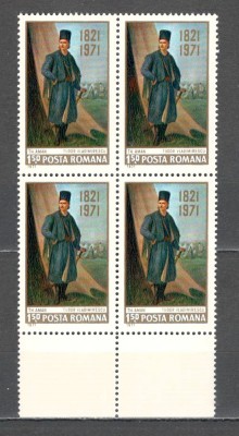 Romania.1971 150 ani moarte T.Vladimirescu-Pictura bloc 4 ZR.394 foto