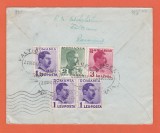AMS @ - SCRISOARE 1935, CIRCULATA FALTICENI (JUD. BAIA) - PARIS, FRANCATURĂ MULTIPLĂ