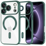 Cumpara ieftin Husa MagSafe pentru Apple iPhone 18 Pro / 17 Pro, Techsuit, Luxury Crystal, Verde Inchis