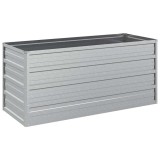 Cumpara ieftin Strat inaltat de gradina argintiu 100x40x45 cm otel galvanizat