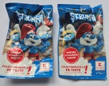Doua pungulite cu figurine Strumfii, nedesfacute, de la Kaufland. Fiecare pungulita contine o figurina Strumf