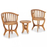 Cumpara ieftin Set mobilier de bistro, 3 piese, lemn masiv de tec