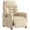 Fotoliu rabatabil electric, crem, material textil - 3
