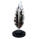 Cumpara ieftin Statueta decorativa in forma de frunza, Silver, 27 cm, 464H