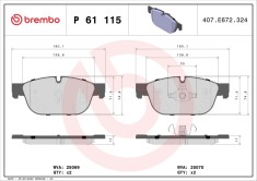 BREMBO P 61 115 PRIME LINE set placute frana,frana disc
