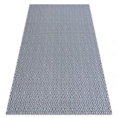 Covor CASA ECO SISAL Boho Caro 22084 albastru inchis / cremă, covor reciclat, 192x290 cm