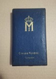 Cutie pt Ordinul Coroana Rom&acirc;niei &icirc;n grad de Comandor, model 2 pt civili , &icirc;n stare foarte bună.