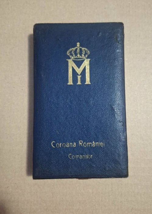 Cutie pt Ordinul Coroana Rom&acirc;niei &icirc;n grad de Comandor, model 2 pt civili , &icirc;n stare foarte bună.