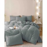 Cumpara ieftin Lenjerie de Pat Finet Jacquard PREMIUM, Pat Dublu, 6 Piese, Gri -JO183