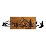 Cumpara ieftin Decoratiune de perete Nereve, Pako World, Lemn de pin, Natural, 95x3x30 cm