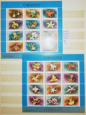 1988 Orhidee Bl.248 si Bl.249 LP1210 MNH foto