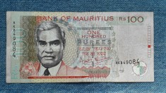 100 Rupees 1999 Mauritius foto