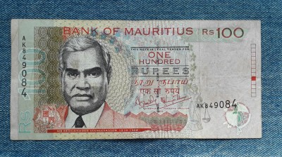 100 Rupees 1999 Mauritius foto