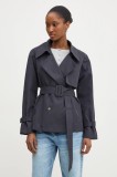 Answear Lab geaca femei, culoarea gri, de tranzitie
