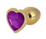 Dop Anal Hearty Buttplug, Small, Auriu/Mov, Passion Labs