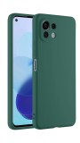 Husa din silicon compatibila cu Xiaomi Mi 11T Lite, silk touch, interior din catifea, Verde inchis, X-Level