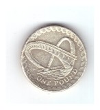 Moneda Anglia 1 pound / 1 lira 2007 Gateshead Millennium Bridge, stare relativ buna, curata
