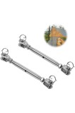 Set de 2 &icirc;ntinzătoare cu șurub din oțel inoxidabil, &icirc;ntinzător de s&acirc;rmă rezistent la rugină M6, &icirc;ntinzător pentru cortină din oțel inoxidabil 304