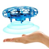 Nava Zburatoare UFO, Lumini Led, Senzori infrarosu, incarcare Usb, Albastru, Oem
