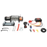 Troliu electric cu telecomanda 12V, 5 cp, 4.3T (9500lbs) cablu otel 9x24m solenoid 400A Breckner Germany