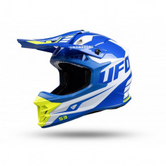 MBS Casca motocross/enduro Ufo Intrepid, alb/albastru/galben neon, marimea XL, Cod Produs: HE157XL