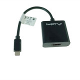 Cumpara ieftin Adaptor USB-C tata la HDMI mama, Lanberg 41848, interfata USB 3.1 gen.1, FHD, 2.7Gbps, cablu 15cm, negru