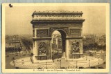 AD 537 C. P. VECHE -PARIS -ARC DE TRIOMPHE -FRANTA -MASINI DE EPOCA, Circulata, Printata