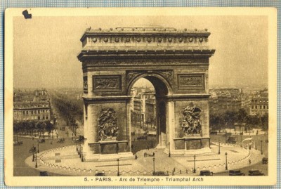 AD 537 C. P. VECHE -PARIS -ARC DE TRIOMPHE -FRANTA -MASINI DE EPOCA foto