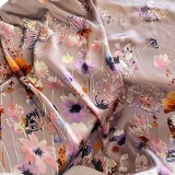 Esarfa satin florala lila