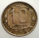 1.735 RUSIA URSS 10 KOPEKS KOPEEK KOPEICI COPEICI 1957, Europa, Cupru-Nichel