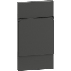 Placa priza standard german cu capac 2M Living Now Bticino negru KG04P