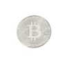 Moneda Suvenir Bitcoin Argintie, 40mm, Metalica - Colectie, Cadou Universal