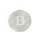 Moneda Suvenir Bitcoin, diametru 40 mm, Argintiu